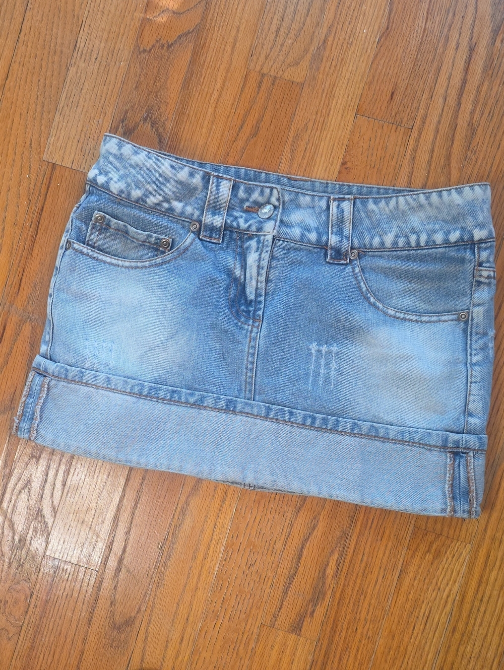 Fishbone Jean Skirt Size S